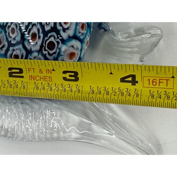 Murano Style Millefiori Art Glass 4.25" ropical Angelfish Paperweight Figurine - Picture 9 of 9